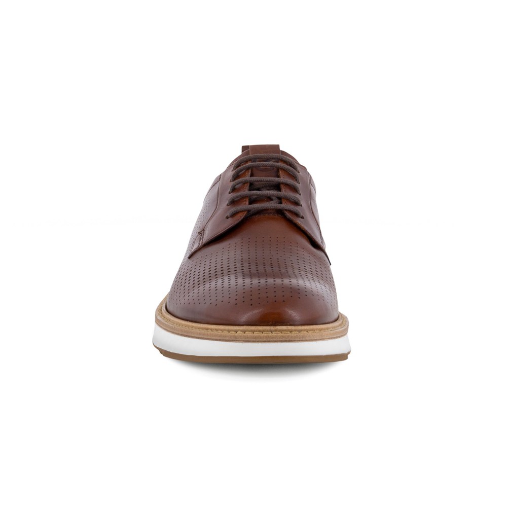 ECCO Mens Derby Shoe Brown - St.1 Hybrid 5-Eyelet - WMX-681950